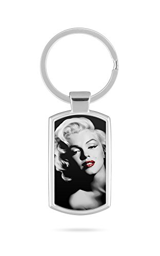 Schlüsselanhänger mit Gravur Wunschtext Name Marilyn Monroe von aina