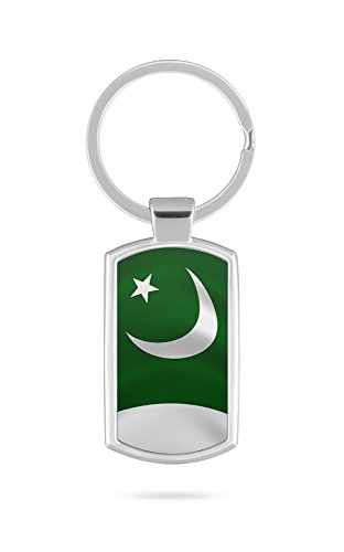 Schlüsselanhänger mit Gravur Wunschtext Name Pakistan Fahne von aina