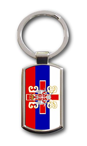 Schlüsselanhänger mit Gravur Wunschtext Name Serbien Fahne 4 von aina