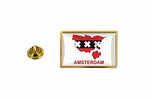 Akachafactory Pin Pin Anstecker Flagge Amsterdam von akachafactory