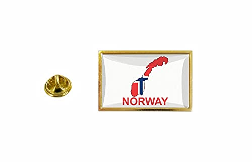 Akachafactory Anstecknadel, Flagge, Landkarte, Norwegen von Akachafactory