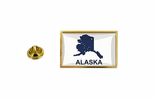 Akachafactory Pin Pin Anstecker Flagge USA Alaska AK von Akachafactory