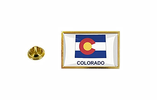 Akachafactory Pin Pin Anstecker Flagge USA Colorado von Akachafactory