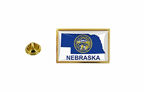 Akachafactory Pin Pin Anstecker Flagge USA Nebraska von Akachafactory