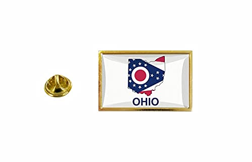 Akachafactory Pin Pin Anstecker Flagge USA Ohio von akachafactory