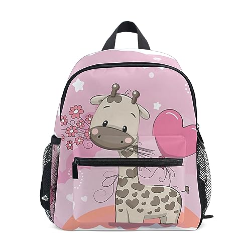 Kinderrucksack Mädchen Junge Kindergarten, Niedliche Cartoon Giraffe Lässig Mini Backpack Büchertasche mit Brustgurt von alaza