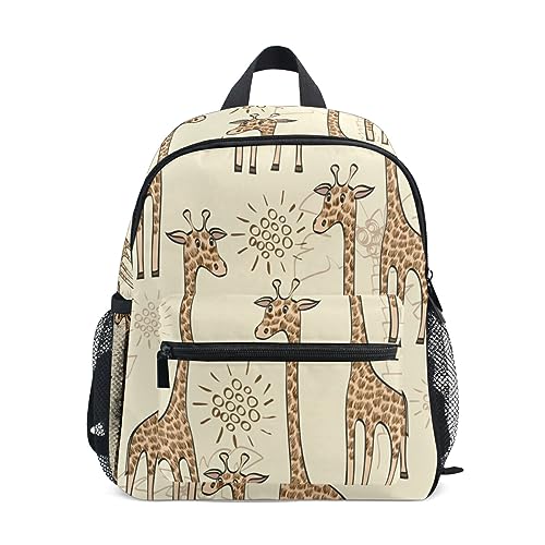 Kinderrucksack Junge Mädchen Kindergarten, Nette Giraffe Lässig Mini Backpack Büchertasche mit Brustgurt von alaza