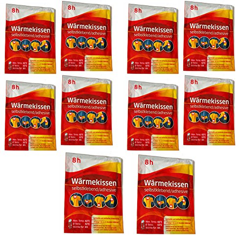 all-around24 10-er Pack Wärmekissen Werunia GmbH, selbstklebend, Wärmepflaster, Schmerzpflaster (10 Stück) von all-around24