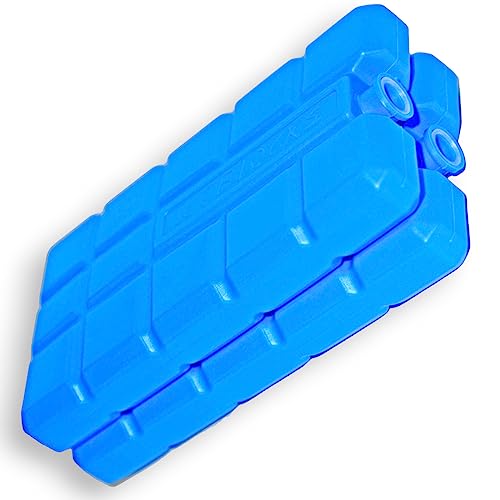 2 Stück Kühlakku für Kühltasche, Kühlbox oder Flaschentasche. Kühlelemente in DREI Farbe Blau, Widerverwendbar von all-around24