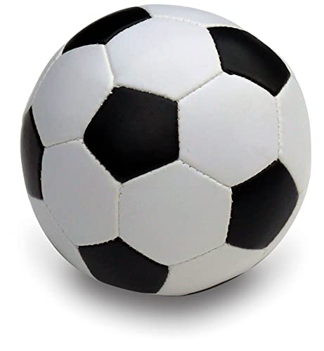 alldoro 60302 Softball, Fußball in schwarz-weiß, Softfußball aus Schaumstoff, weicher Schaumstoffball, Kinderball für Drinnen und Draußen, Spielball für Kinder und Babys ab 0 Monaten, Ø 10 cm von alldoro