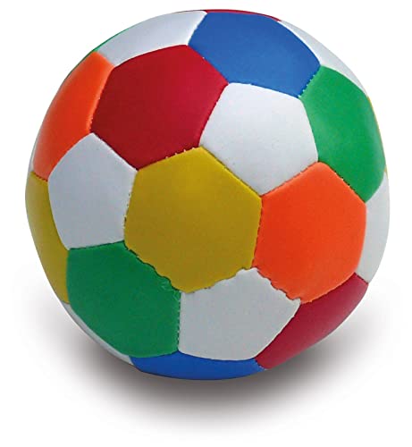 alldoro 60303 Softball Ø 10 cm, Fußball in bunt, Softfußball aus Schaumstoff, weicher Schaumstoffball, Kinderball für Drinnen und Draußen, Spielball für Kinder und Babys ab 0 Monaten von alldoro