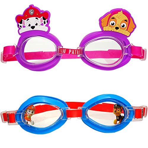 alles-meine.de GmbH 2 tlg. Set Kinder - Schwimmbrille/Chlorbrille/Taucherbrille - Paw Patrol - Hunde - von 2 bis 12 Jahre - verstellbar/wasserdicht & ANTI Beschlag - Mädc.. von alles-meine.de GmbH