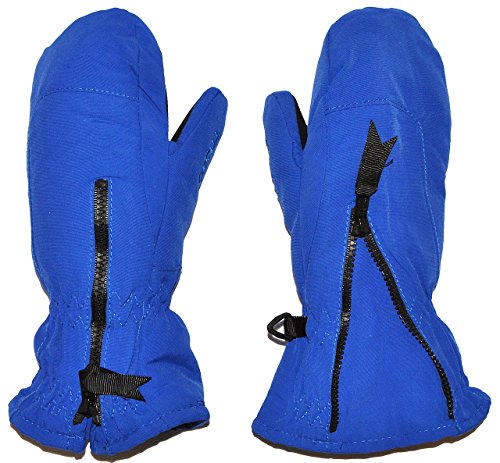 alles-meine.de GmbH Fausthandschuhe - kräftiges blau - mit langem Schaft - Größe: 6 bis 8 Jahre - Reißverschluß - leicht anzuziehen - Thermo gefüttert Thermohandschuh - Fausthand.. von alles-meine.de GmbH