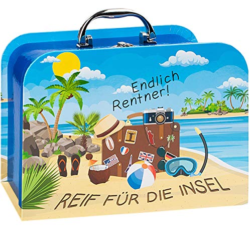 alles-meine.de GmbH Kinderkoffer/Koffer - GROß - Reif für die Insel - endlich Rentner ! - für Spielzeug und als Geldgeschenk - Mädchen & Jungen - Kinder & Erwachsene - Pappe Ka.. von alles-meine.de GmbH