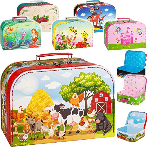 alles-meine.de GmbH Koffer/Kinderkoffer - GROß - Kinder - Motiv - 29 cm - ideal für Spielzeug und als Geldgeschenk - Pappkoffer - Puppenkoffer - Kinder - Pappe Karton - Mädchen.. von alles-meine.de GmbH