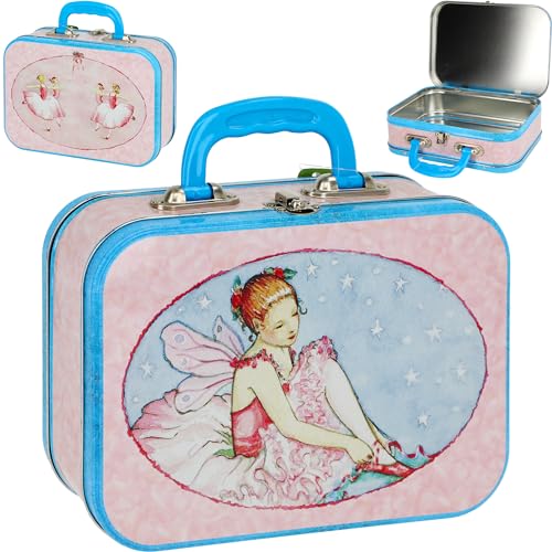 alles-meine.de GmbH Koffer - Kinderkoffer aus Metall - Ballerina & Tänzerin - groß - 26 cm - ideal für Spielzeug und als Geldgeschenk - Metallkoffer - Blech Blechkoffer Prinzessi.. von alles-meine.de GmbH