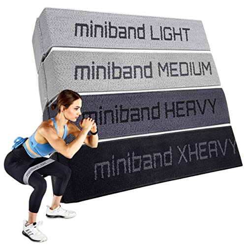 aerobis® Mini-Bands | 4X Mini Fitness Band mit unterschiedlichen Widerstandsstufen | Ideal für Reha & Aktivierungsübungen | Sportartikel für die Hosentasche von alpha.band