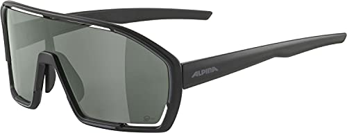 ALPINA BONFIRE Q-LITE - Verspiegelte, Kontrastverstärkende & Beschlagfreie Sport- & Fahrradbrille Mit 100% UV-Schutz Für Erwachsene, black matt, One Size von ALPINA