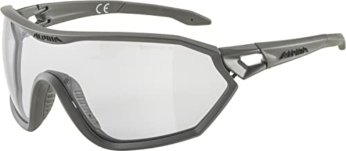 ALPINA Unisex - Erwachsene, S-WAY V Sportbrille, moon-grey matt, One Size von alpina