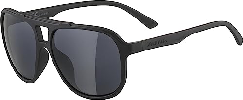 ALPINA SNAZZ - Verspiegelte und Bruchsichere Sonnenbrille Mit 100% UV-Schutz Für Erwachsene, all black matt, One Size von ALPINA