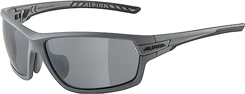 ALPINA TRI-SCRAY 2.0 - Indiv. Anpassbare, Bruchsichere Wechselscheiben Sport- & Fahrradbrille Mit 100% UV-Schutz Für Erwachsene, moon-grey matt, One Size von ALPINA