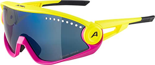 ALPINA 5W1NG - Verspiegelte und Bruchsichere Sport- & Fahrradbrille Mit 100% UV-Schutz Für Erwachsene, pinegreen, One Size von ALPINA