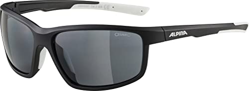 ALPINA DEFEY - Verzerrungsfreie und Bruchsichere Sport- & Fahrradbrille Mit 100% UV-Schutz Für Erwachsene, black matt-white, One Size von ALPINA