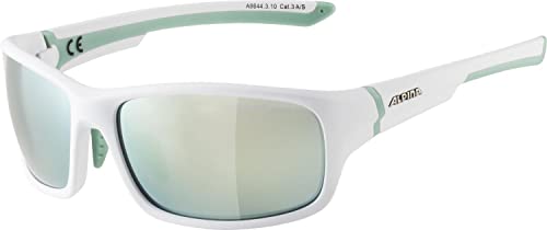 ALPINA LYRON S - Verspiegelte und Bruchsichere Sport- & Fahrradbrille Mit 100% UV-Schutz Für Erwachsene, white-pistachio matt, One Size von ALPINA