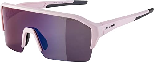 ALPINA RAM HR Q-LITE - Verspiegelte, Kontrastverstärkende & Beschlagfreie Sport- & Fahrradbrille Mit 100% UV-Schutz Für Erwachsene, light-rose matt, One Size von ALPINA