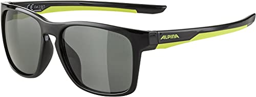 ALPINA FLEXXY COOL KIDS I - Flexible und Bruchsichere Sonnenbrille Mit 100% UV-Schutz Für Kinder, black-neon yellow, One Size von ALPINA