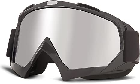 alslovkar Skibrille, Motocross Dirt Bike Brille, UV-Brille mit Schaumstoffpolsterung, geeignet für Outdoor-Sport, geeignet für Männer und Frauen von alslovkar