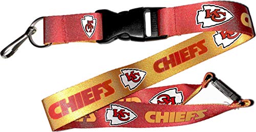 Aminco NFL Kansas City Chiefs Wendbares Schlüsselband, Teamfarben, Einheitsgröße (NFL-LN-162-07) von aminco