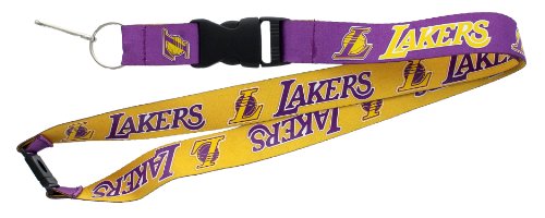 aminco NBA Los Angeles Lakers Schlüsselband, wendbar, Teamfarben, Einheitsgröße (NBA-LN-162-25) von aminco