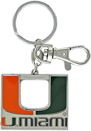 aminco NCAA Miami CCP-KT-091-49 Schwerer Schlüsselanhänger, Einheitsgröße, Mehrfarbig von aminco