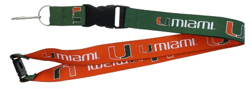 aminco NCAA Miami Hurricanes wendbares Schlüsselband, Teamfarben, Einheitsgröße (CCP-LN-162-49) von aminco