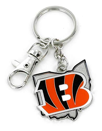 aminco NFL Cincinnati Bengals State Design Schwerer Schlüsselanhänger von aminco