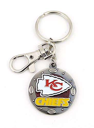 aminco NFL Kansas City Chiefs Impact Schlüsselanhänger, Silber, Einheitsgröße von aminco