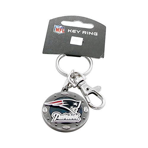 aminco NFL New England Patriots Impact Schlüsselanhänger, Silber, Einheitsgröße von aminco