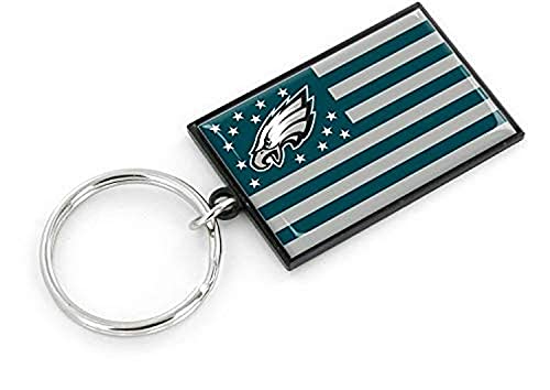 aminco NFL Philadelphia Eagles Amerikanische Flagge Schlüsselanhänger, Mehrfarbig, 4 von aminco