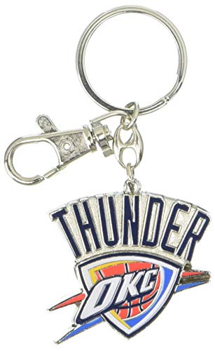 aminco Unisex-Erwachsene NBA Oklahoma City Thunder Team Logo Schwerer Schlüsselanhänger, Teamfarbe, 5 von aminco