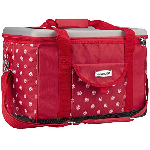 anndora Kühltasche XL rot weiß gepunktet 40 Liter - Kühlbox Isoliertasche Picknicktasche von anndora