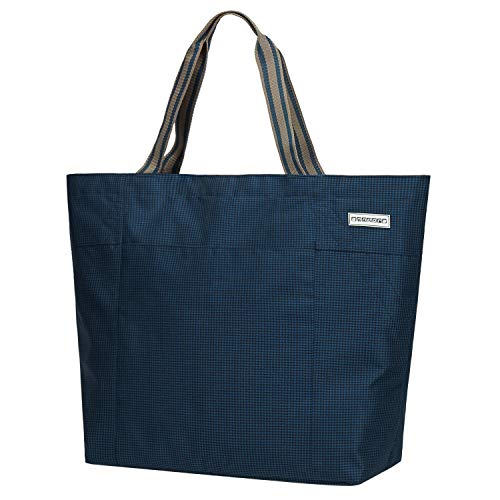 anndora XXL Shopper Blau Hahnentritt - Strandtasche 40 Liter Schultertasche Einkaufstasche von anndora
