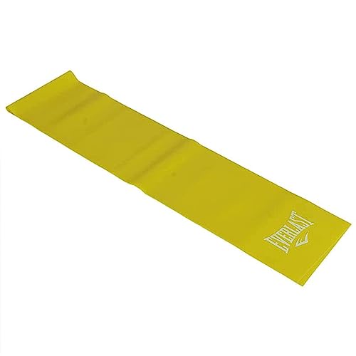Ab. Aerobic Medium Resistance Band of Size 1200mm Length, 150mm Width, 0.5mm Thickness | Yellow | Material : Natural Latex Rubber | for Yoga, Workout, Aerobics and Home Exercise Stretch Band von Everlast