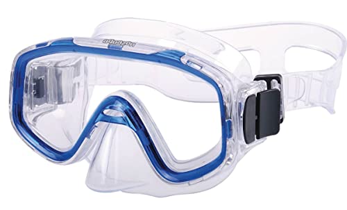 aquazon Kids Junior Schnorchelbrille, Taucherbrille, Schwimmbrille, Tauchmaske für Kinder, von 3-7 Jahren, sehr robust, tolle Passform, Farbe:blau Junior von aquazon