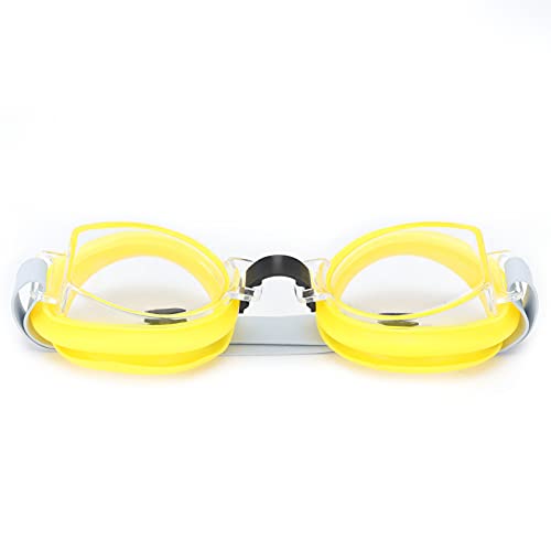 aqxreight Schwimmbrille mit Ohrstöpsel und Nasenklammer für, Verstellbare Brille für (YELLOW) von aqxreight
