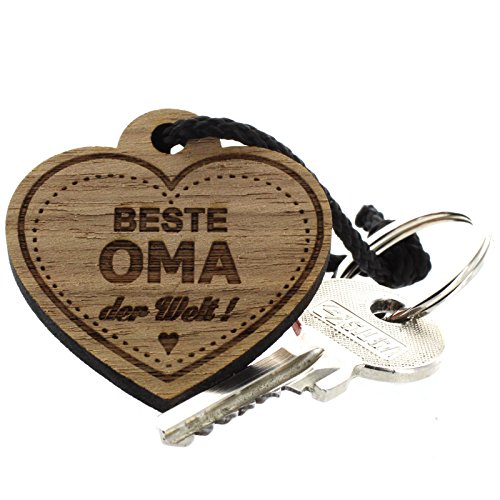 area17 Lieblingsmensch Schlüsselanhänger aus Holz - Modell: Beste Oma von area17