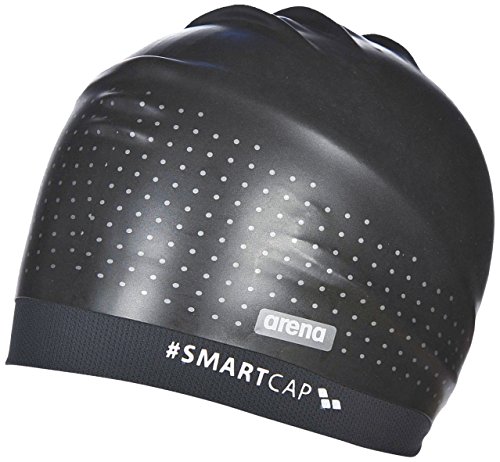 arena Unisex Badekappe Smartcap Training (Haarband, Perfekt für lange Haare, Red Dot Design Award), Black (500), M von ARENA