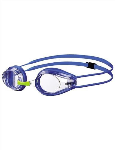 arena Tracks Junior Anti-Fog Wettkampf Schwimmbrille für Kinder, Schwimmbrille mit UV-Schutz, 4 Austauschbaren Nasenstegen, Silikon Dichtungen von ARENA