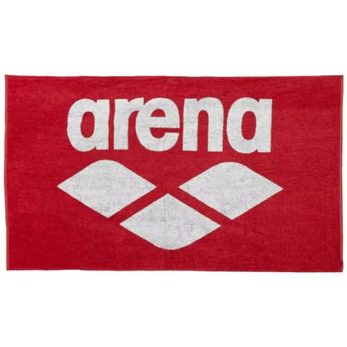 Arena Unbekannt Unisex – Erwachsene Arena Baumwoll Pool Soft Handtuch, Red-white, 150x90cm EU von ARENA