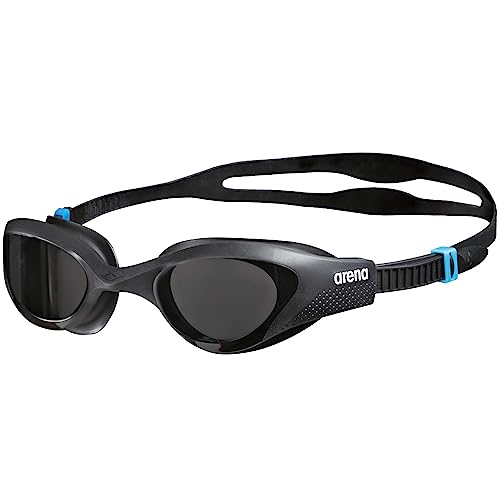 arena The One Anti-Fog Schwimmbrille Unisex für Erwachsene, mit Breiten Gläsern, UV-Schutz, Selbstjustierender Nasensteg, Orbit-Proof Dichtungen, Schwarz (Smoke-Grey-Black), Einheitsgröße von ARENA